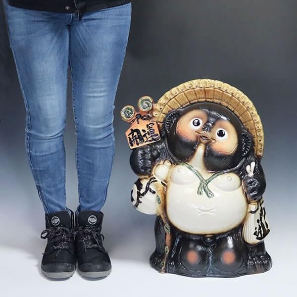 美品) 信楽焼☆狸☆たぬき18号☆置物☆高さ56cm☆